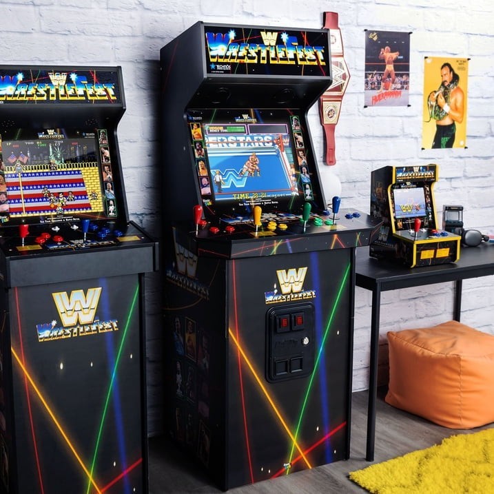 4 Player WWE Supreme Series Premium Arcade Cabinet, 5 Games Included