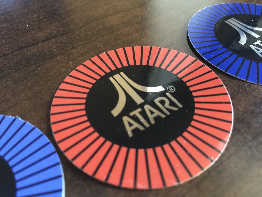 Atari Arcade Steering Wheel Center Decal Sticker – Pole Position – RED