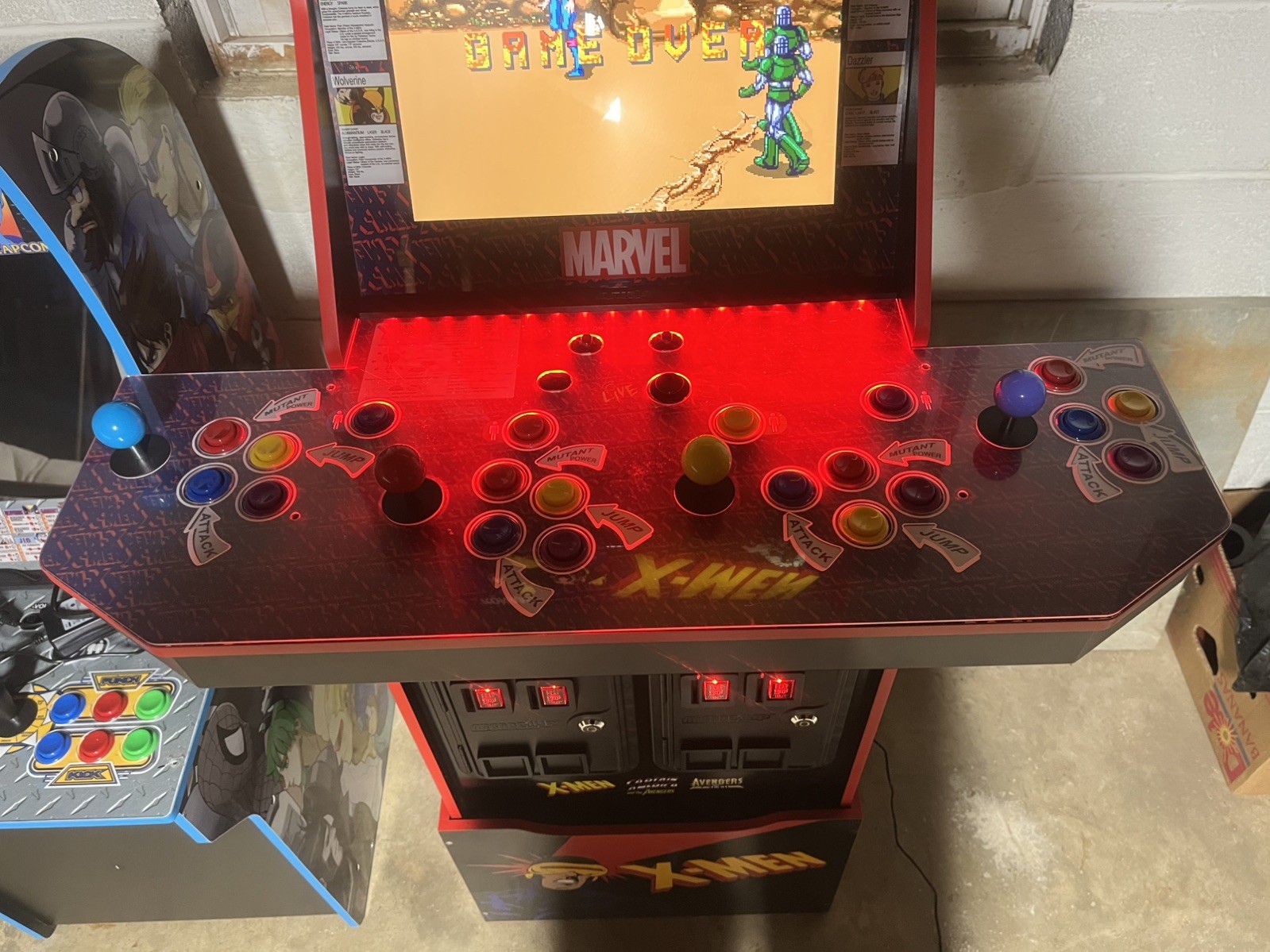 Arcade 1Up X-Men 4 Player Arcade machine (upgraded buttons, marquee)