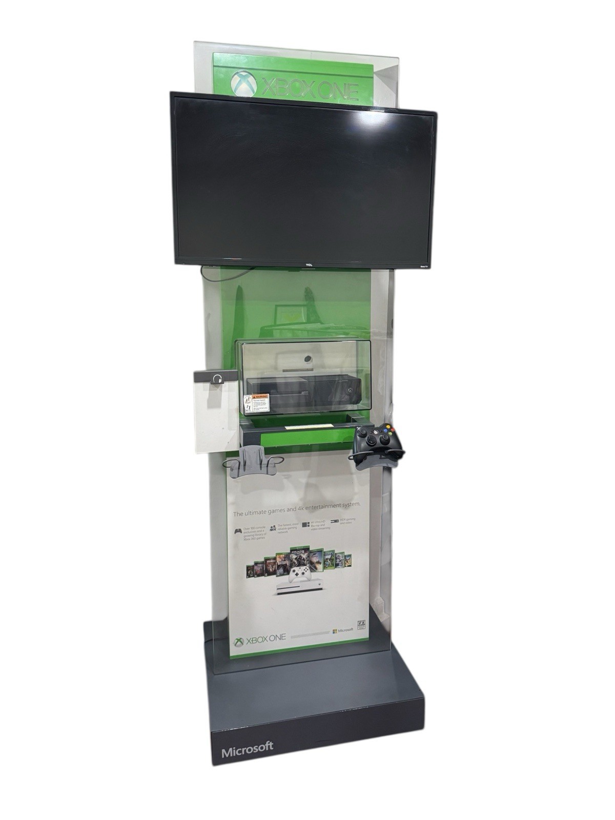 RARE Xbox One Kiosk Standing with Light Up Box. See Description