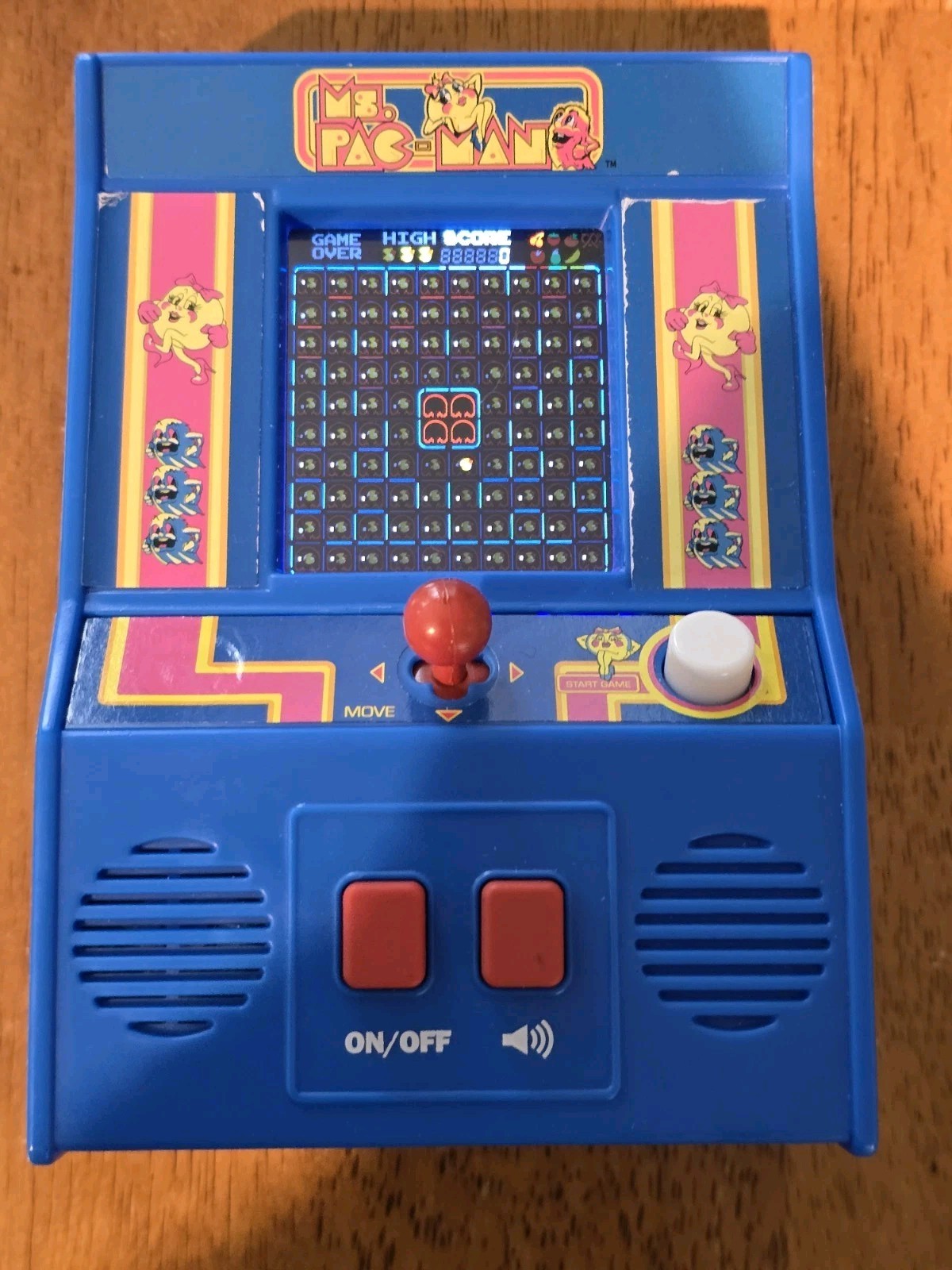 Bandai Namco Ms Pac-Man Retro Mini Arcade 09614 Pacman Game. Tested Works Great.