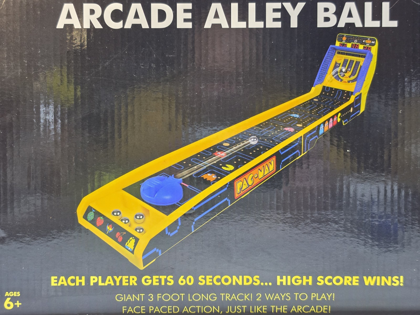 Pac-Man Electronic Arcade Alley Skee-Ball Tabletop Game w/ Lights & Sound 3-Feet