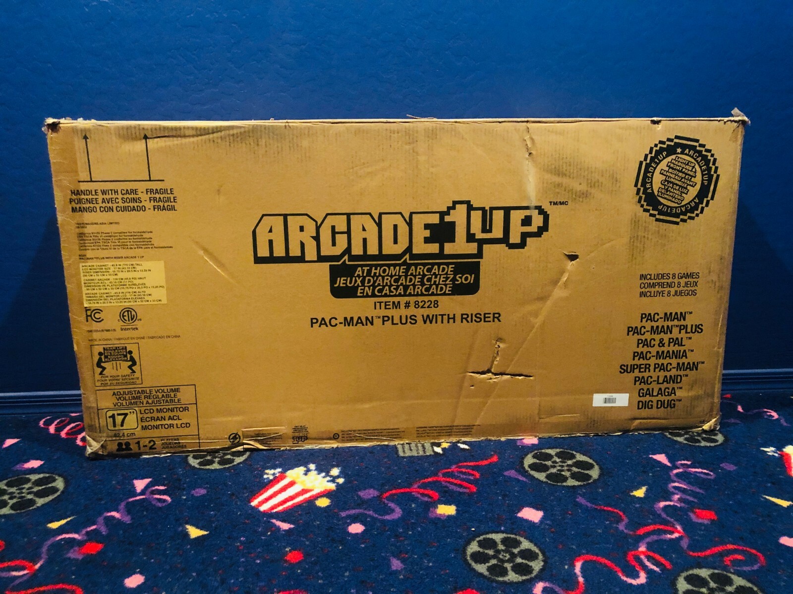 NEW Arcade1Up 8 in 1 Pac-Man Plus Arcade Machine + Riser, Galaga Dig Dug & More