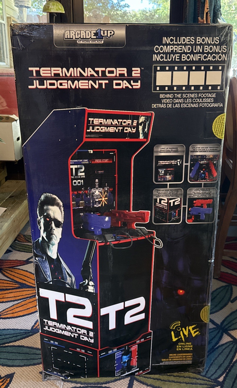Arcade1UP Terminator 2: Judgement Day T2 Arcade Game Light-up Marque NEW Read
