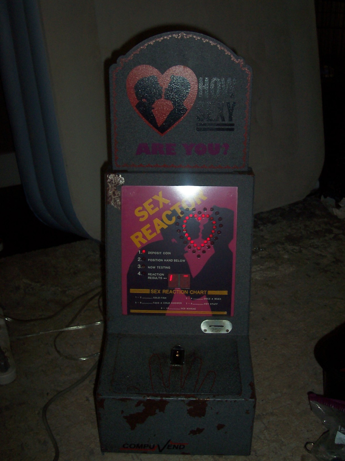 SEX REACTOR Game Arcade .25 Cent – Works PLEASE READ!