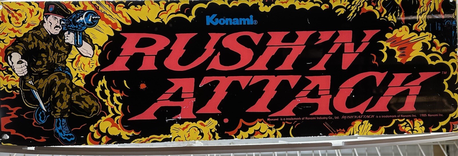 Konami “Russian Attack” Arcade Video Game Plexi Marquee Header