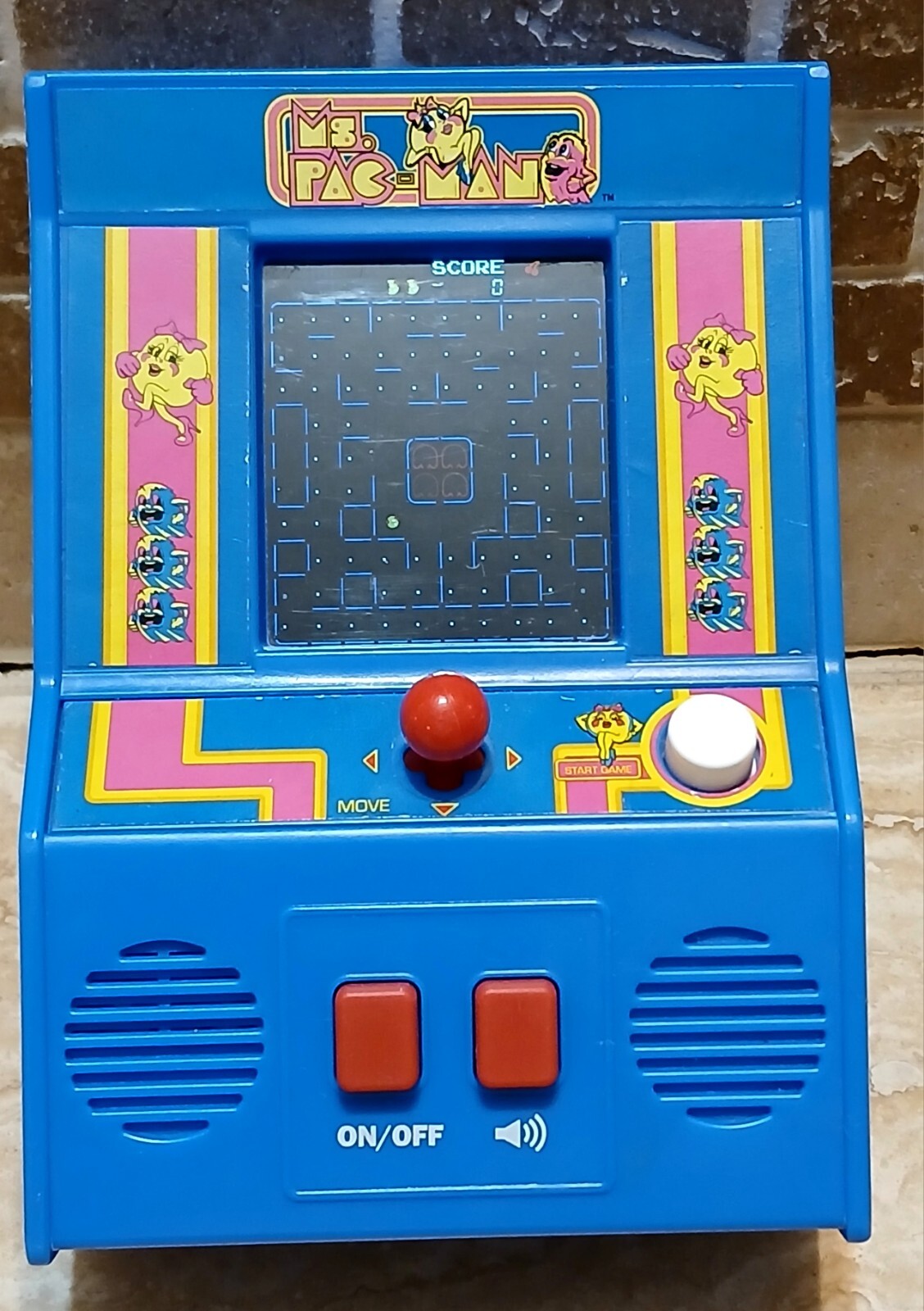 Ms. Pac-Man Hand Held Mini Arcade Video Game 2018 Pacman Pac Man Used Works!!