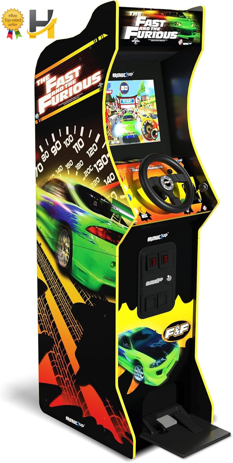 Arcade1Up The Fast and The Furious Deluxe Arcade Game Machine 17″ LCD Cabinet