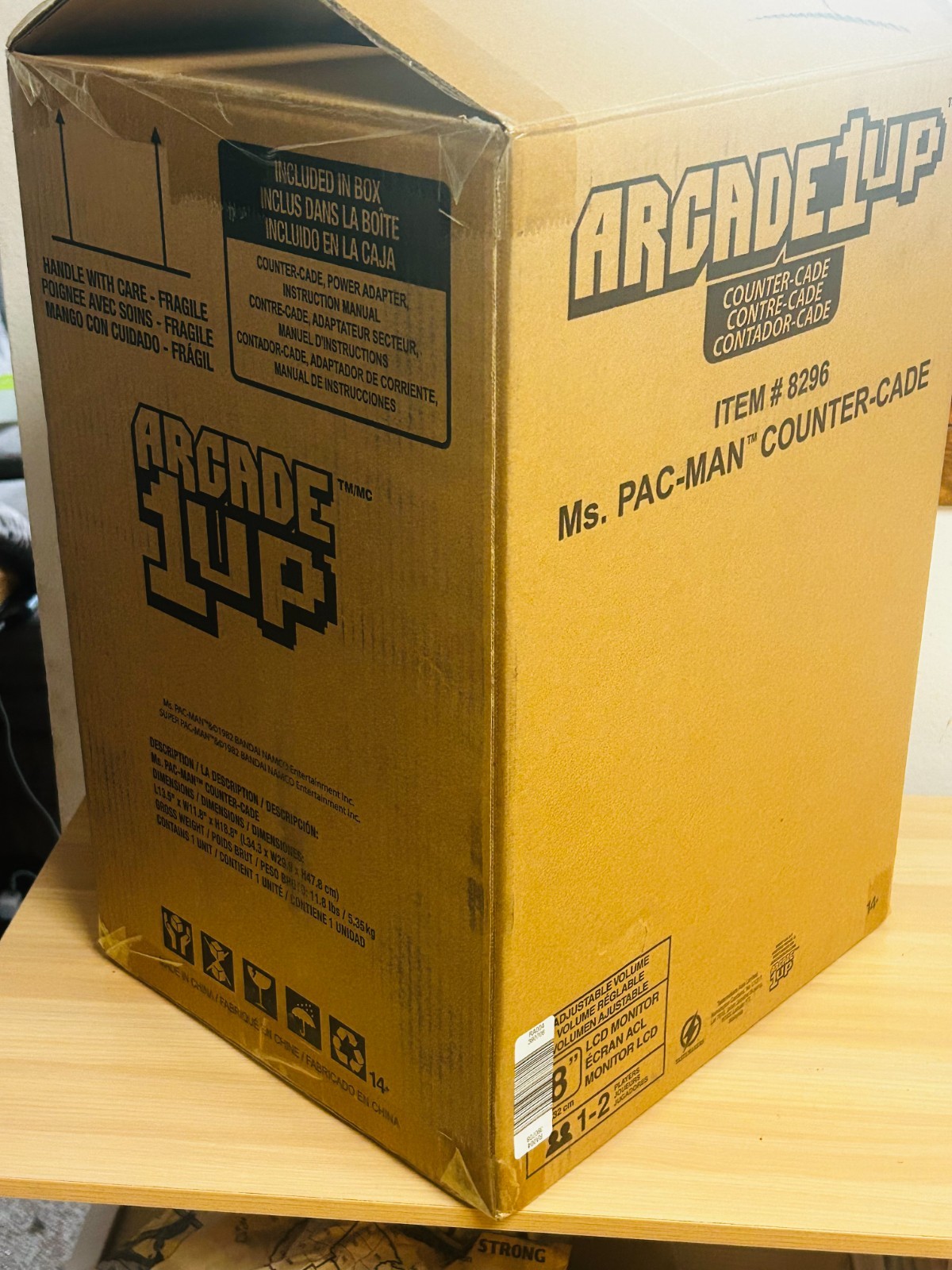 Arcade 1up 8296 Ms Pac-Man & Super Pac-Man 16″ Countertop Arcade Machine w/Box