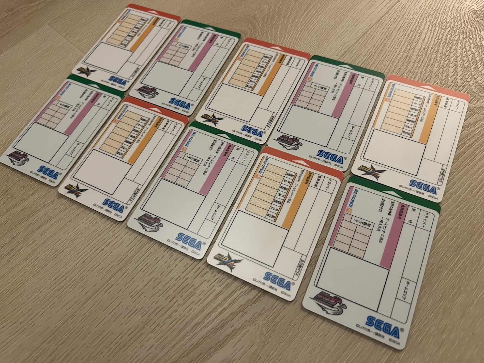 Initial D Arcade Stage 5/7 Blank Cards Lot of 10 Compatible ID5 ID6 ID7 ID8