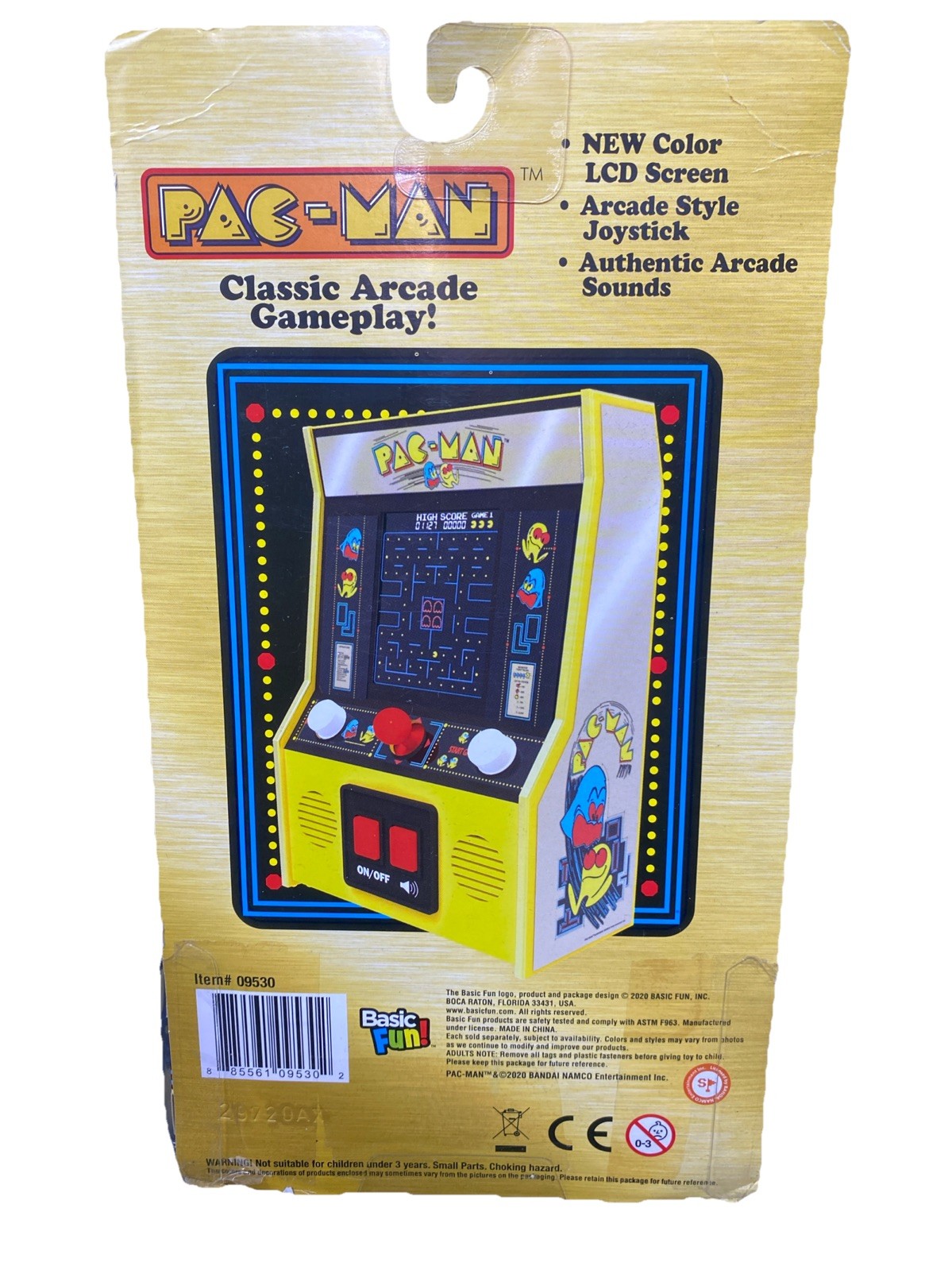 PAC-MAN Color Retro Mini ARCADE CONSOLE w/ Sound 40th Anniversary New Sealed