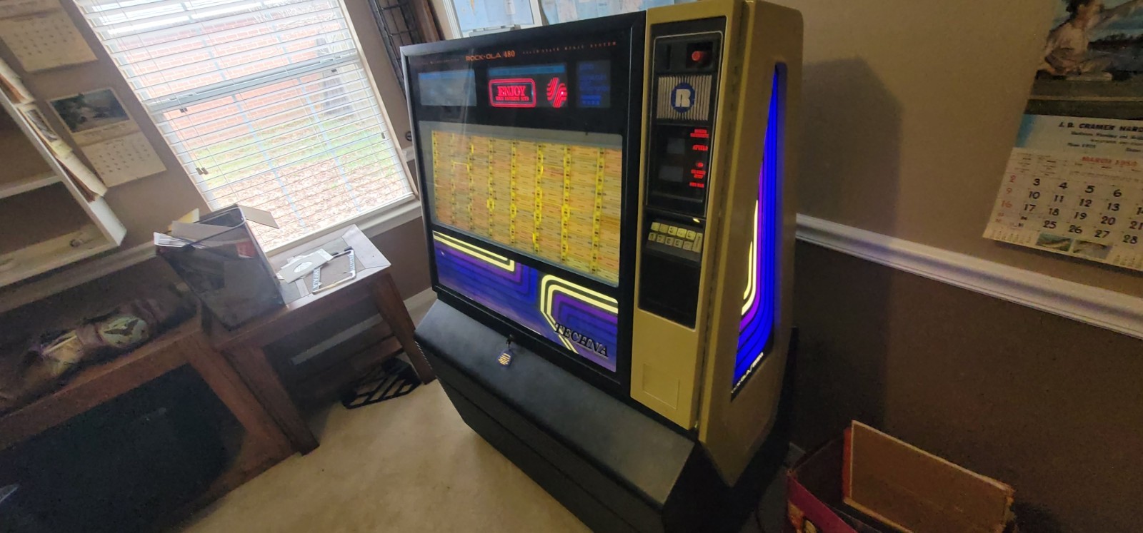 Rock-Ola 480 Jukebox 1978 Single Owner Fully Restored Original Finish