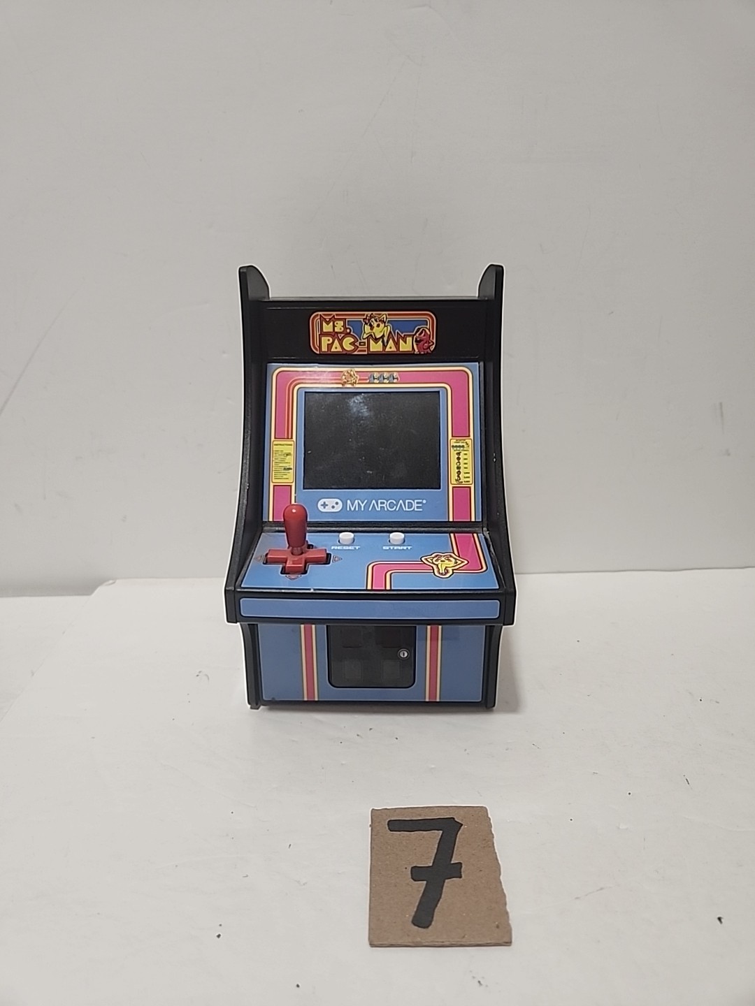 Namco Ms. Pac-Man My Arcade 7” Mini Arcade Machine Video Game Bandai – Working