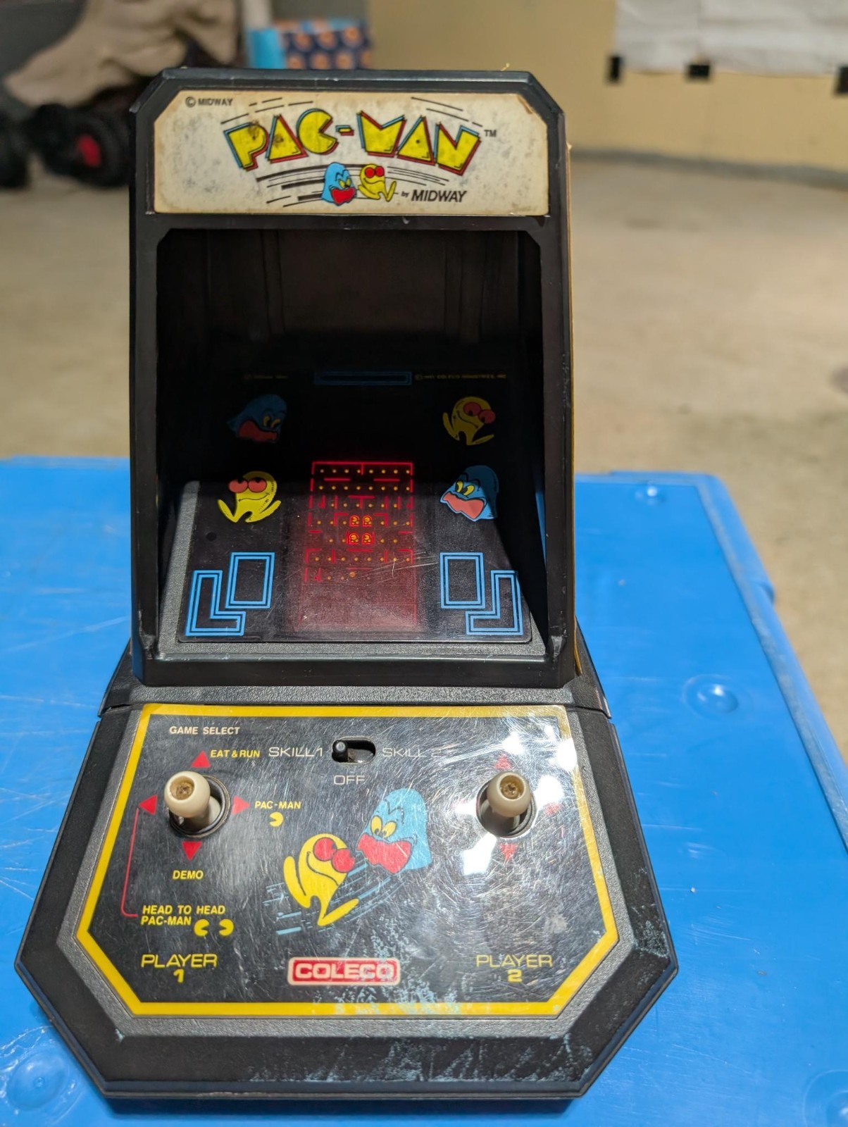 Coleco Midway Pac-Man Mini Tabletop Arcade Game Excellent Working Condition