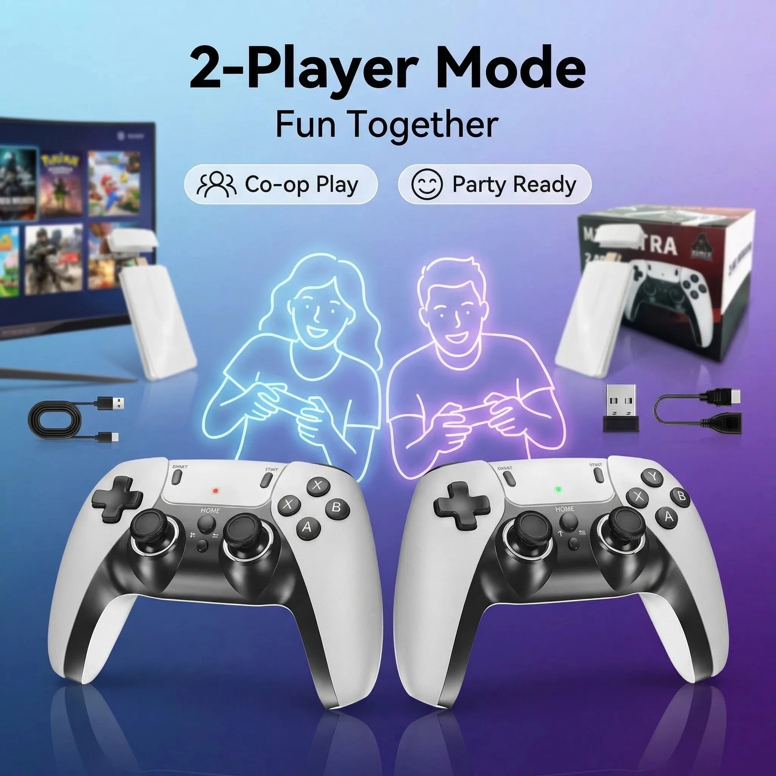 M15 ULTAR Retro Game Console – 4K 3D Wireless Arcade for 2 Players