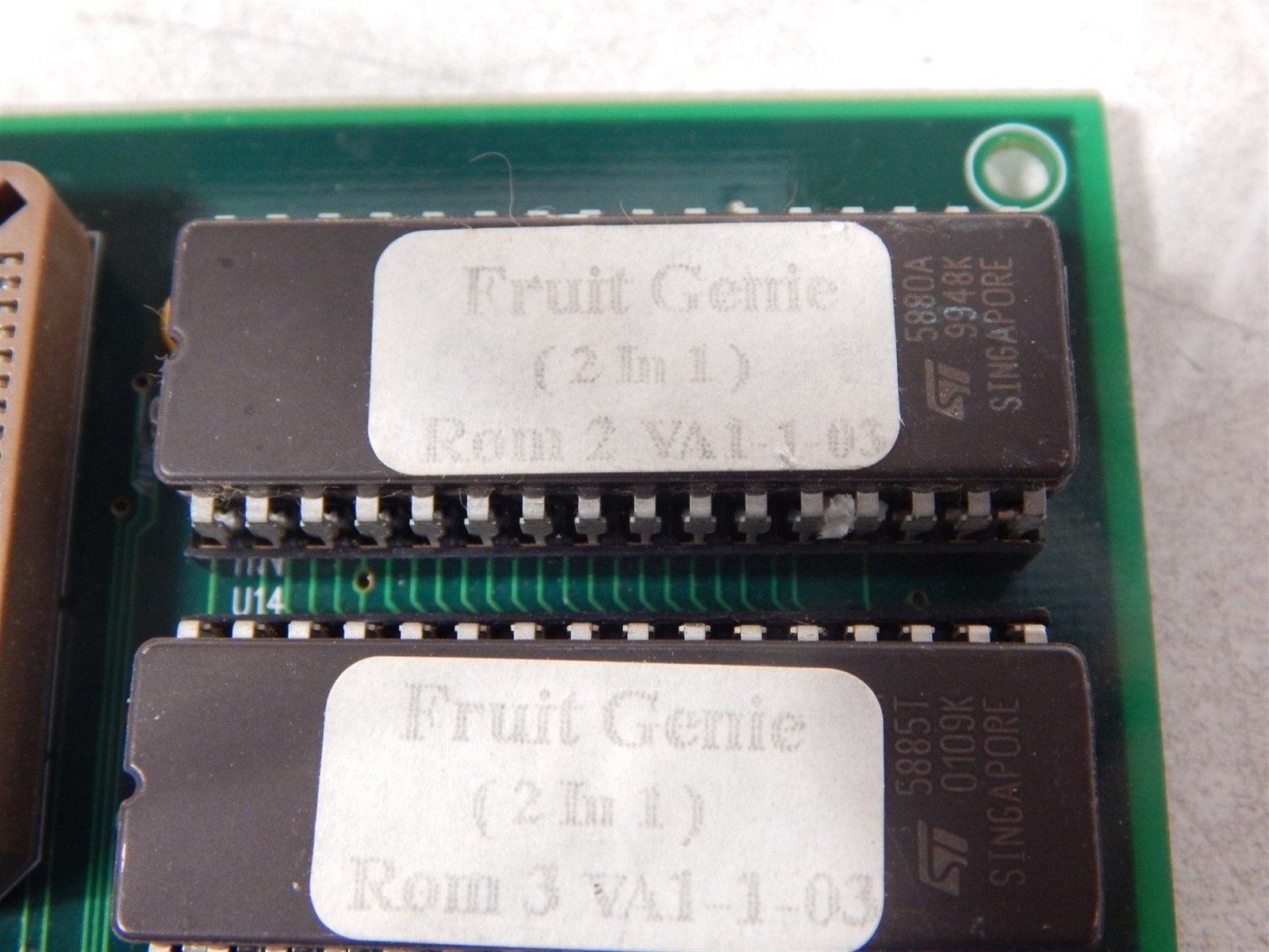 Global Fruit Genie 2 PCB N0-006E Arcade Game Board Battery Corrosion AS-IS