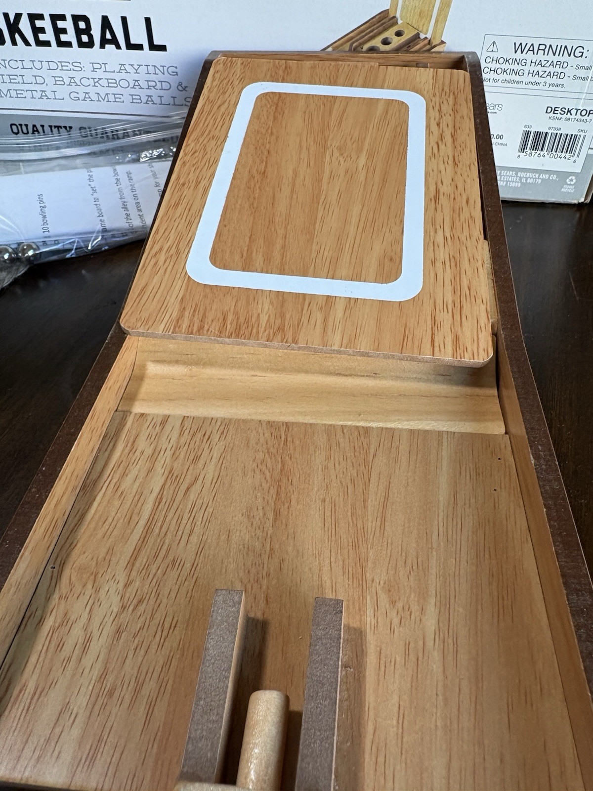 Promark Deluxe Skee Ball Wooden Desktop Arcade Game Complete In Box
