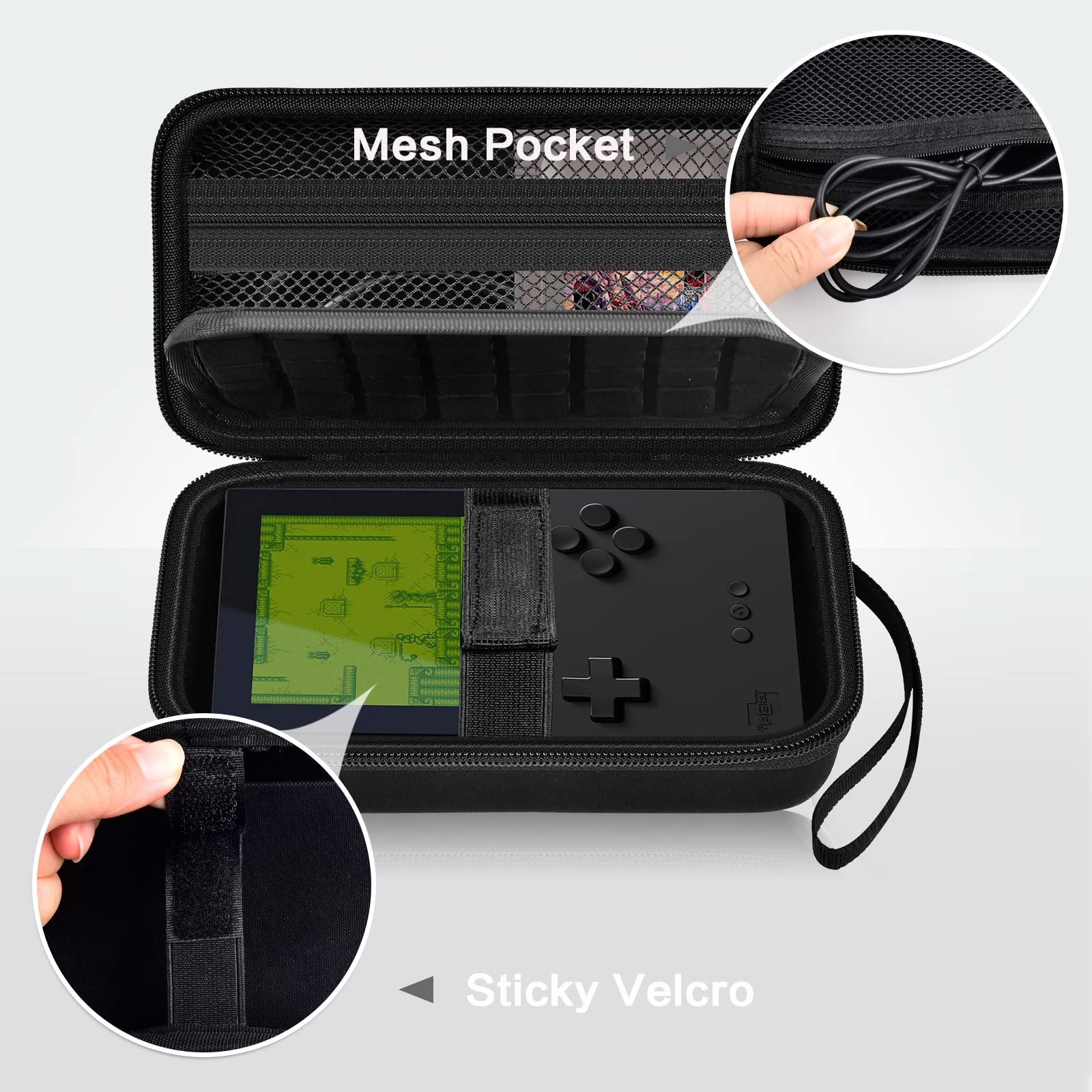 Againmore Hard Case Compatible with Analogue Pocket Handheld Kompakt, Black