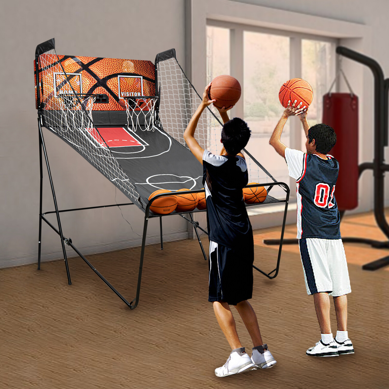 NEW ELECTRONIC DUAL SHOT ARCADE BASKETBALL SCORER ARCADE GAME BASKETBALL ARCADE
