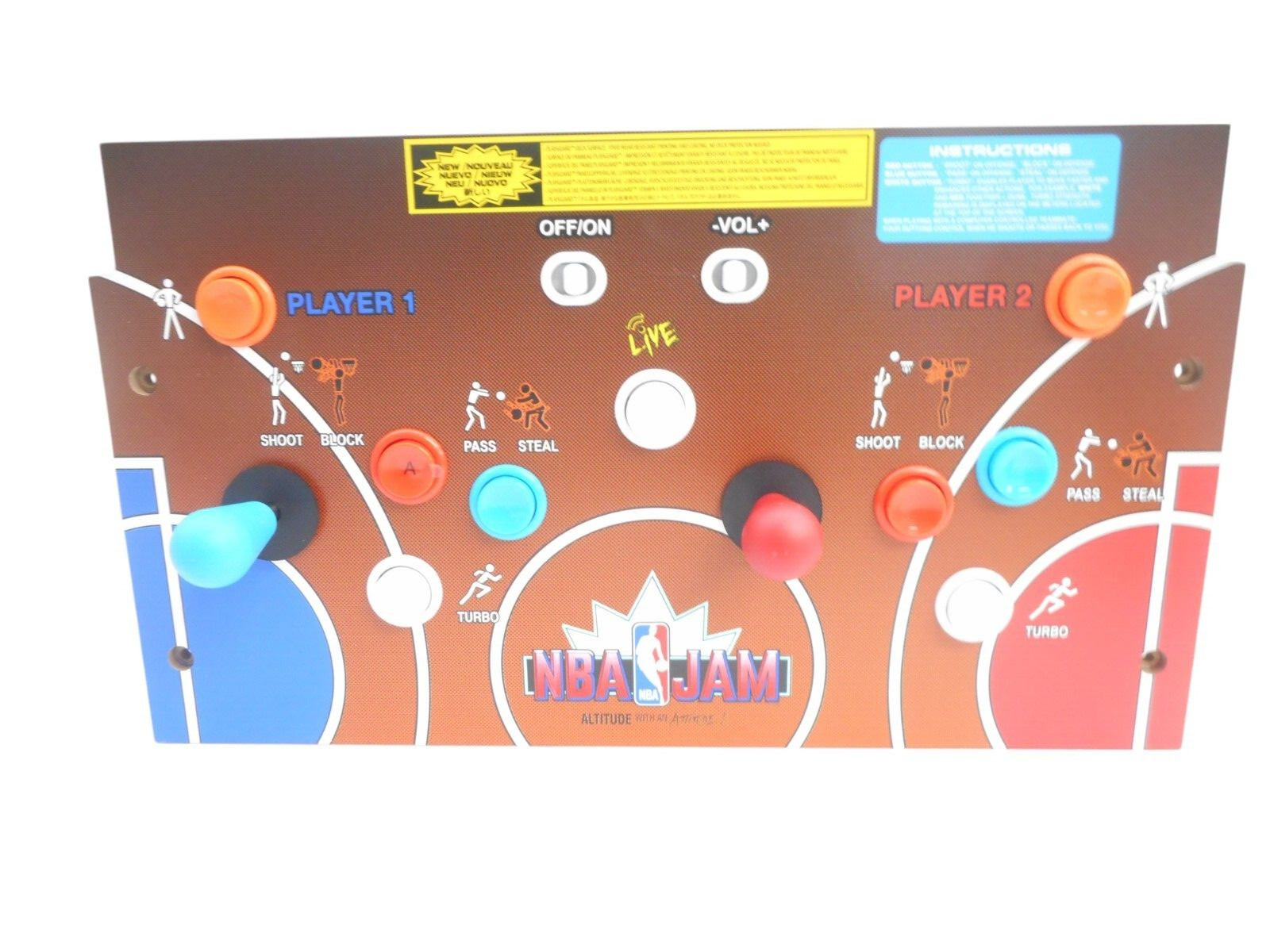 Arcade1Up NBA Jam 2-Player Deluxe Arcade Machine – Control Panel ONLY – NEW