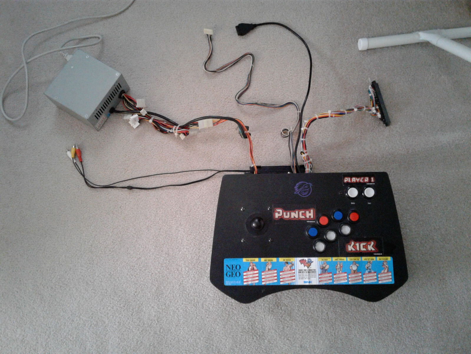Used, custom built JAMMA arcade supergun for PCB boards – home arcade system