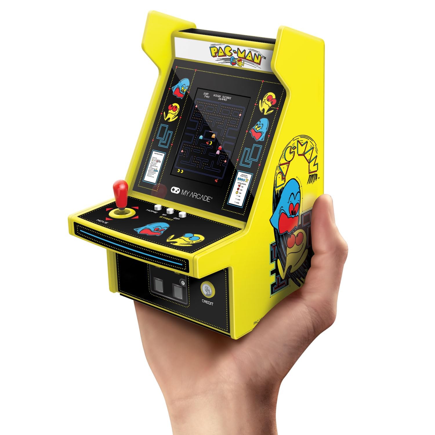 My Arcade Pac-Man Micro Player Pro: 6.75″ Handheld Retro Games, Small, Multi