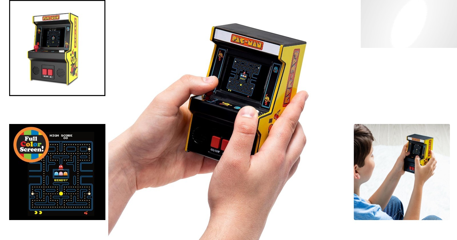 Retro Mini Arcade Game – Classic Pac-Man Handheld Console with Full Color Screen