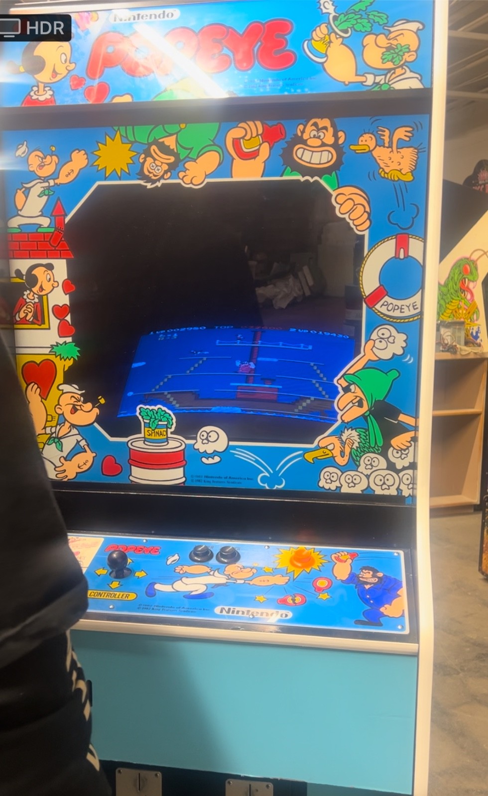 POPEYE ARCADE MACHINE by NINTENDO 1982 (Excellent) *RARE*