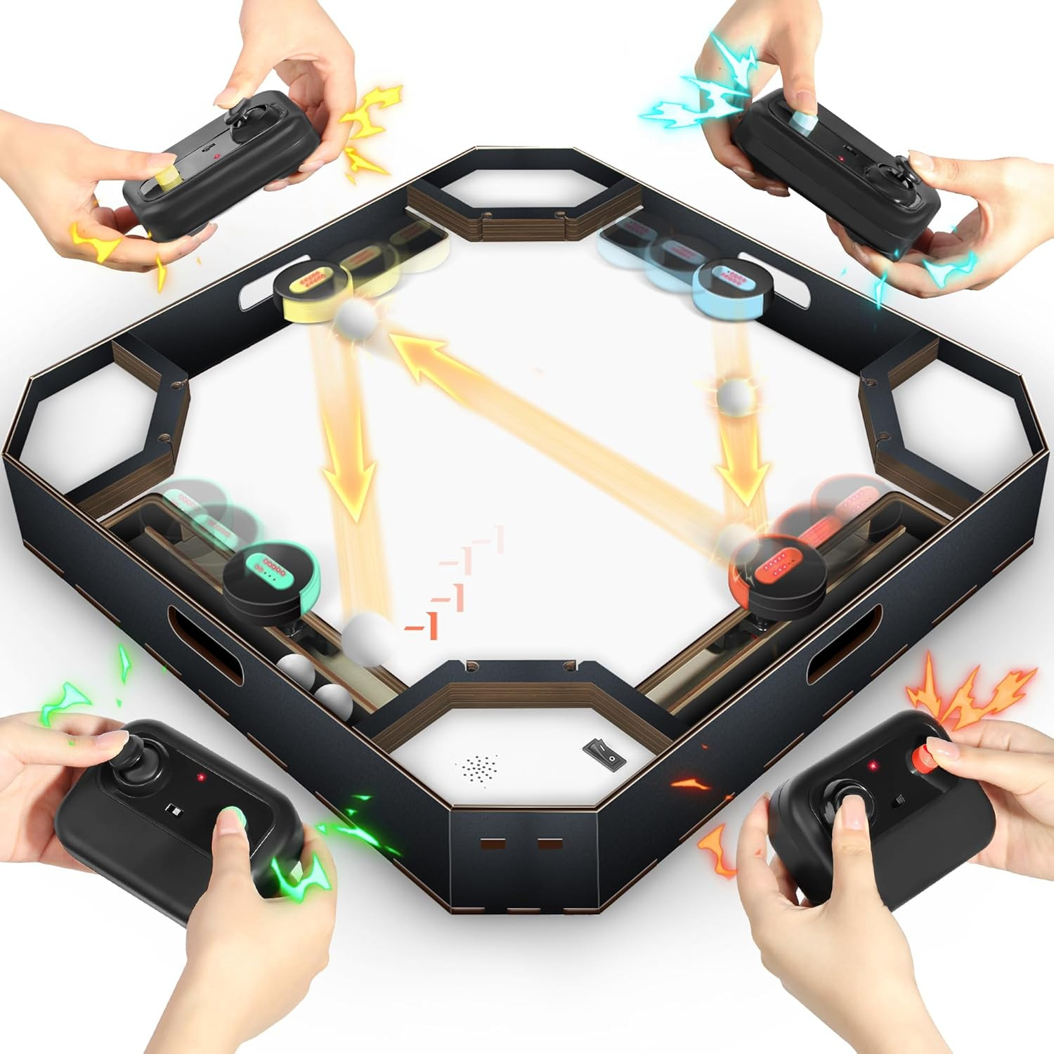 Game Air Hockey 4 Player, Hyperlaps.10 Game 4 Players Arcade Games for Home, Hyp