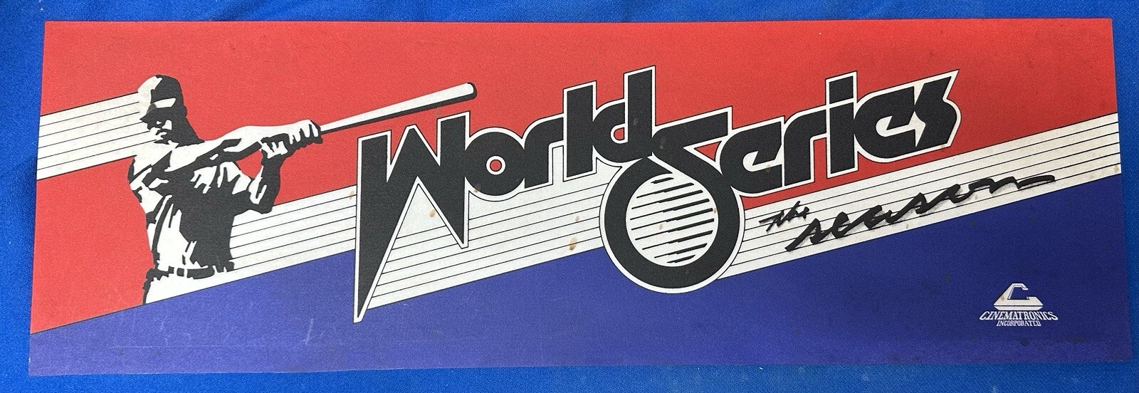 Vintage Arcade Video Game Cinematronics Marquee Header “World Series “