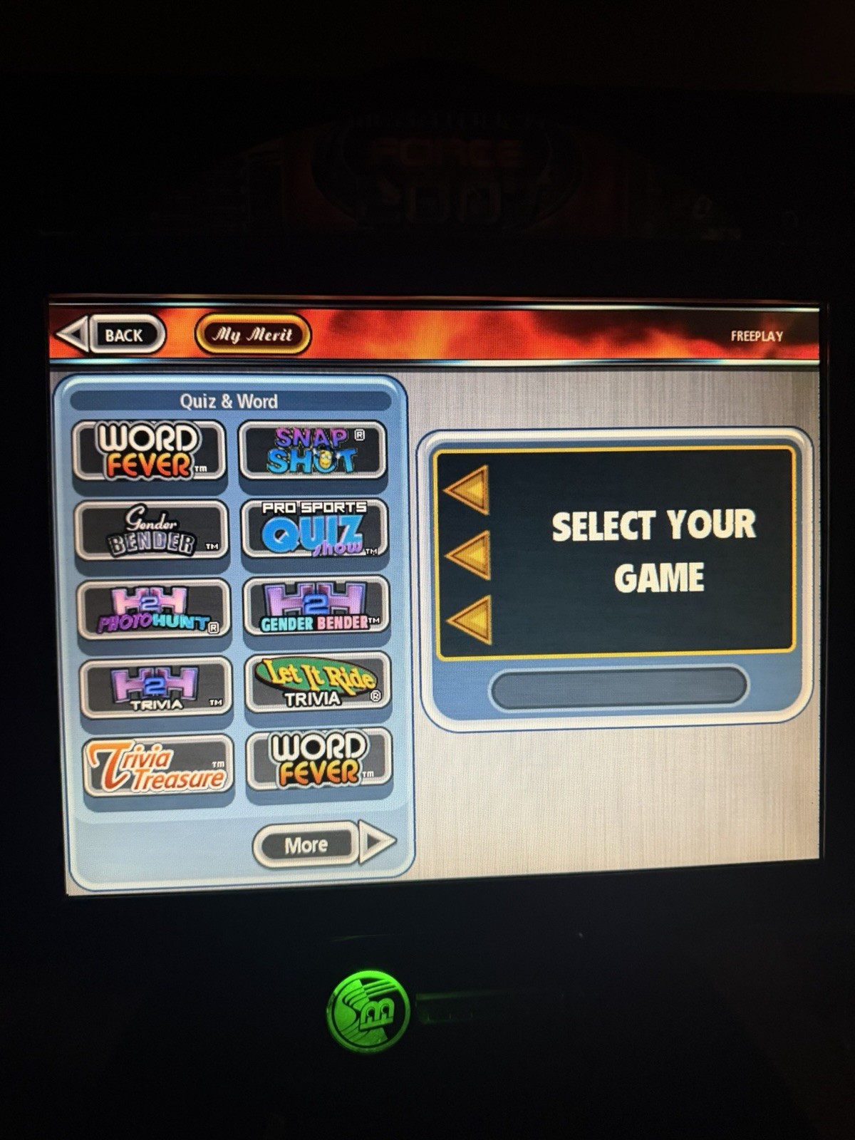 2007.5 Merit Megatouch Force Evo Countertop Touchscreen Arcade Game Machine