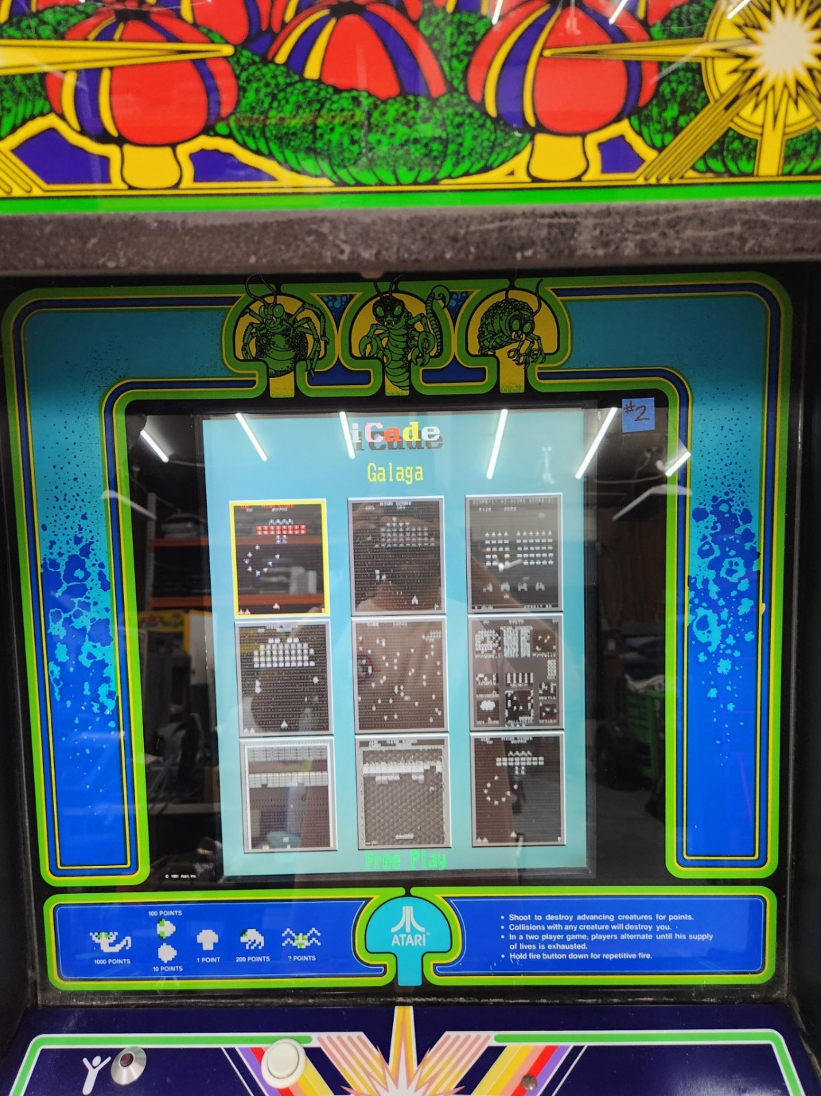 CENTIPEDE Stand Up Full Size Arcade Machine Classic Video Game 9 Games in 1 (#2)