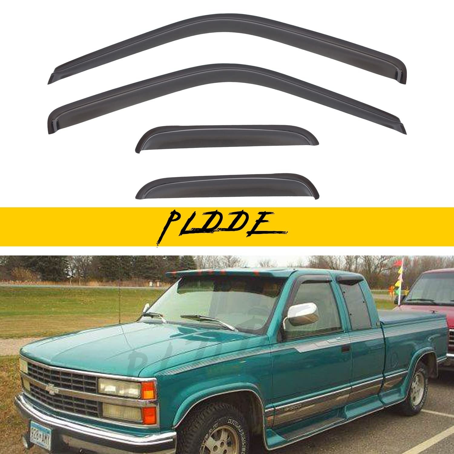 Window Visor Rain Guards Compatible with 1988-2000 Chevy GMC C10 C1500 C2500 …