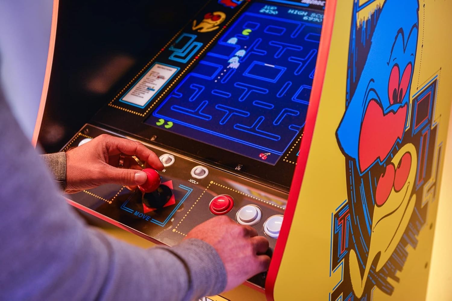PAC-MAN Deluxe Arcade Machine, Built for Your Home, with 5-Foot-Tall Full-Size S