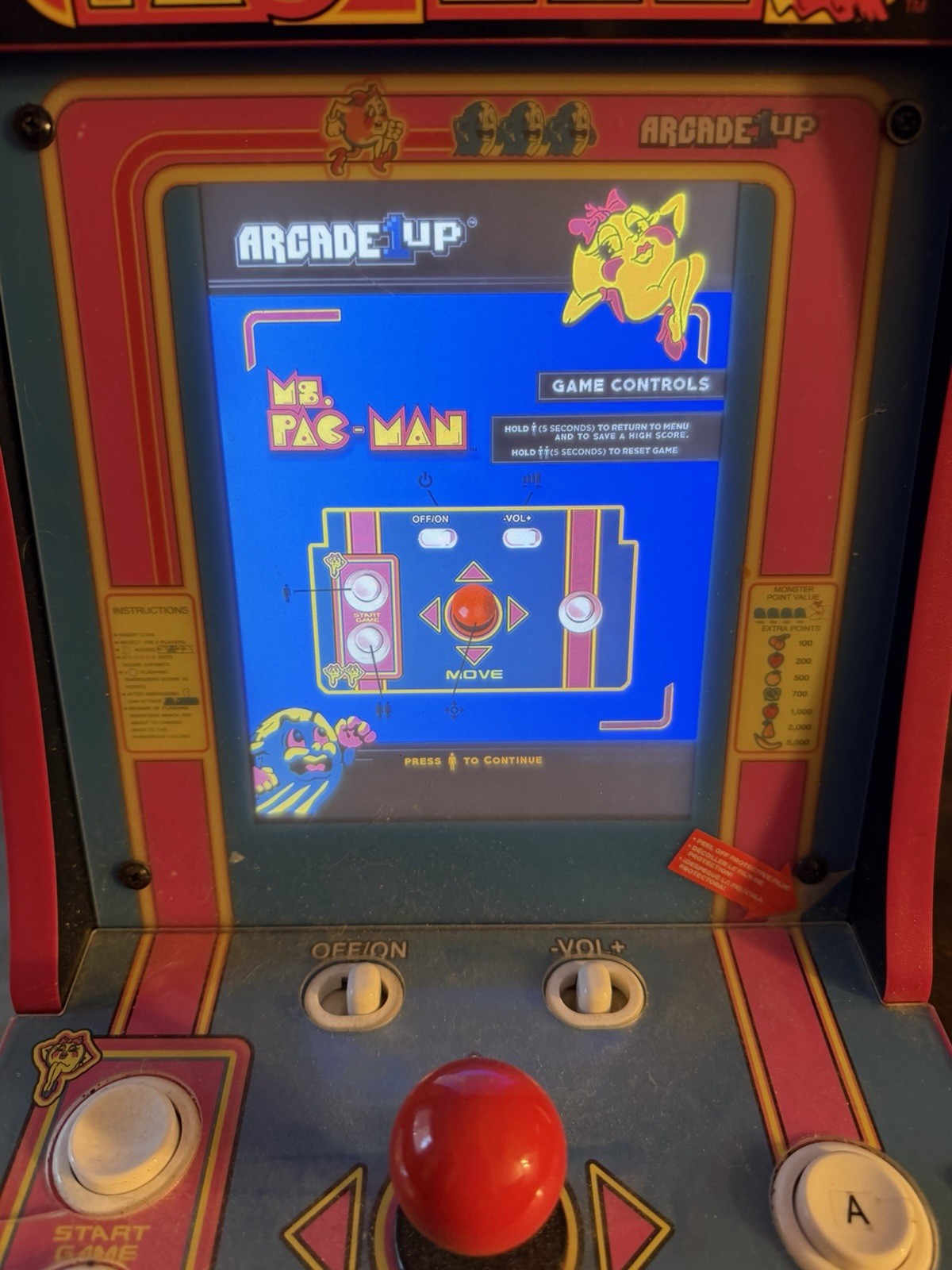Arcade1Up Ms. Pac-Man Countercade Mini Arcade Machine
