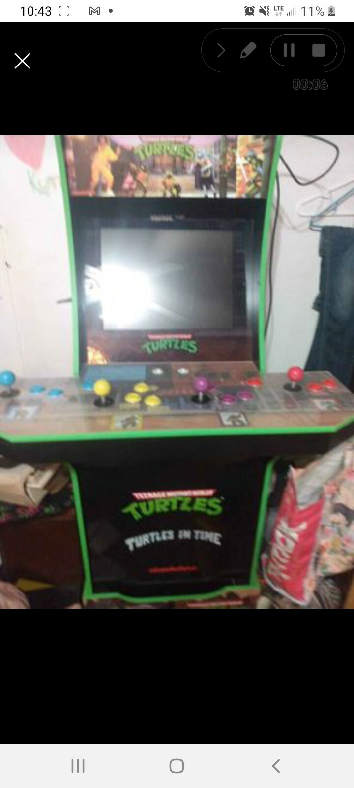 Arcade1Up Teenage Mutant Ninja Turtles Arcade Cabinet Machine with Riser