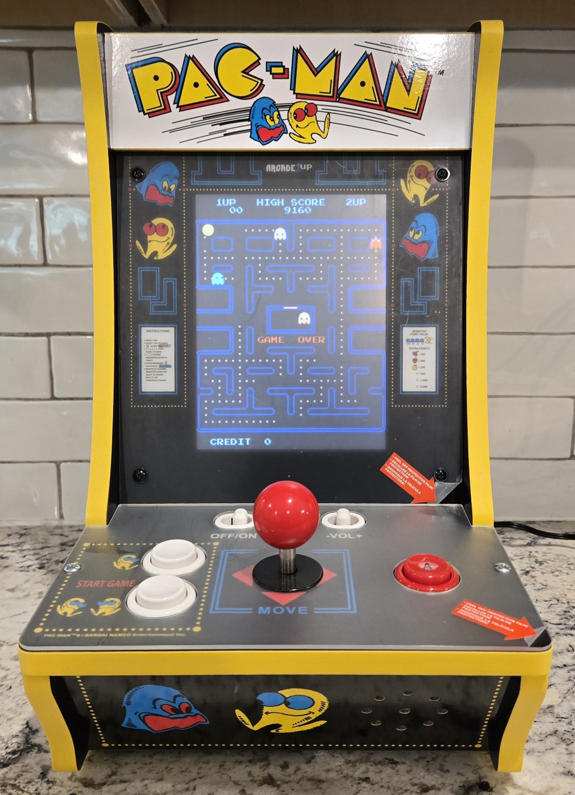 Arcade1Up Pac-Man Countercade New Open Box 5-in-1 Tabletop Tested Pac-C-10178