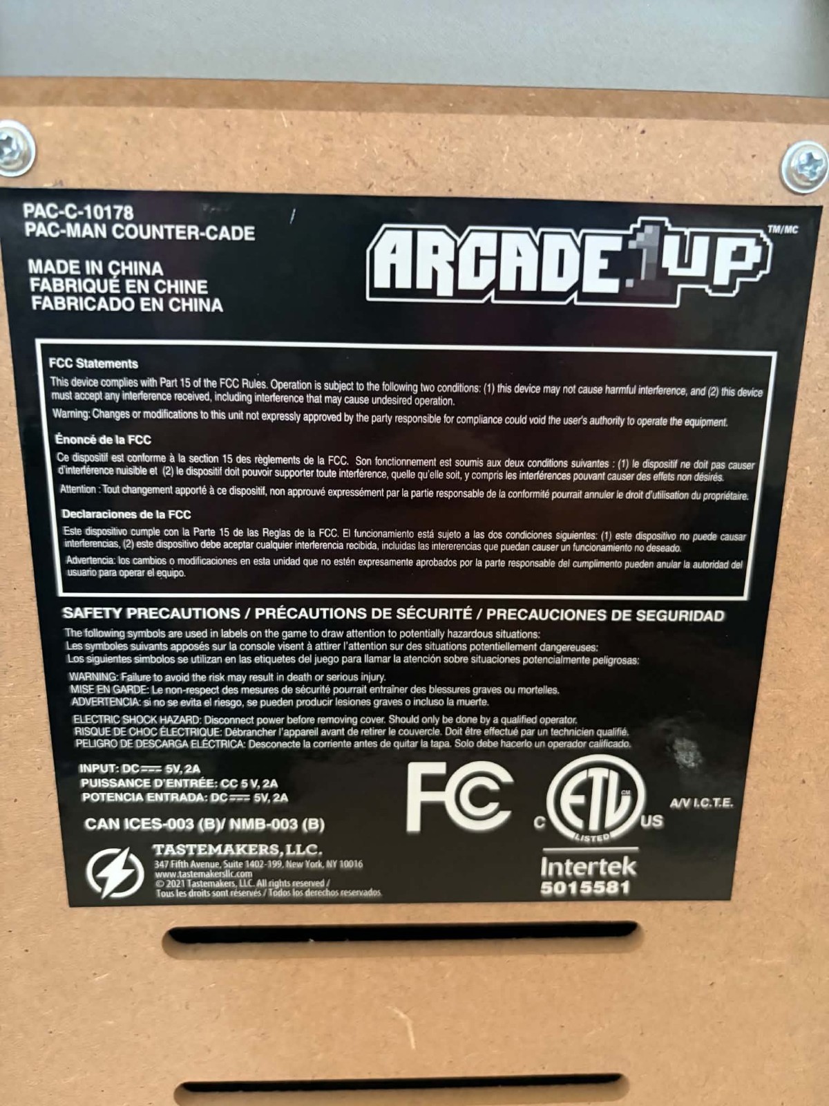 Arcade1Up Pac-Man Countercade 5 Game Tabletop Arcade Tested Works Dig Dug Mappy