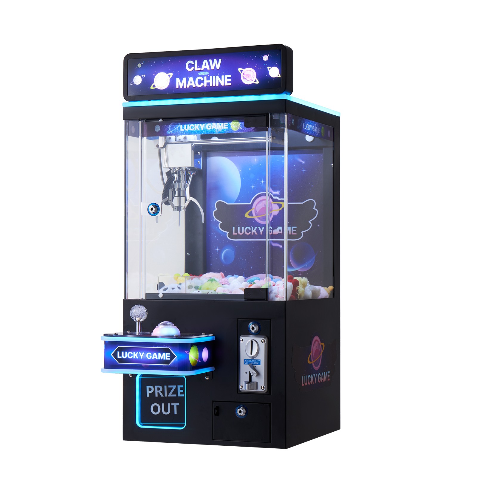 VEVOR Claw Crane Machine Medium Arcade Game with Light Sound Black Purple
