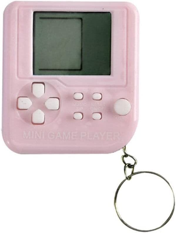 New Nostalgic Small Handheld Keychain Game Machine 1 x 1 x 0.2 inches, Pink