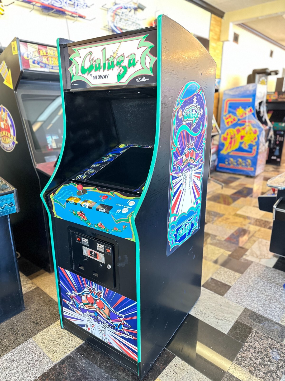GALAGA ARCADE -Coin Op-Heavy Duty-Commercial Grade-Original Cabinet-LCD Monitor