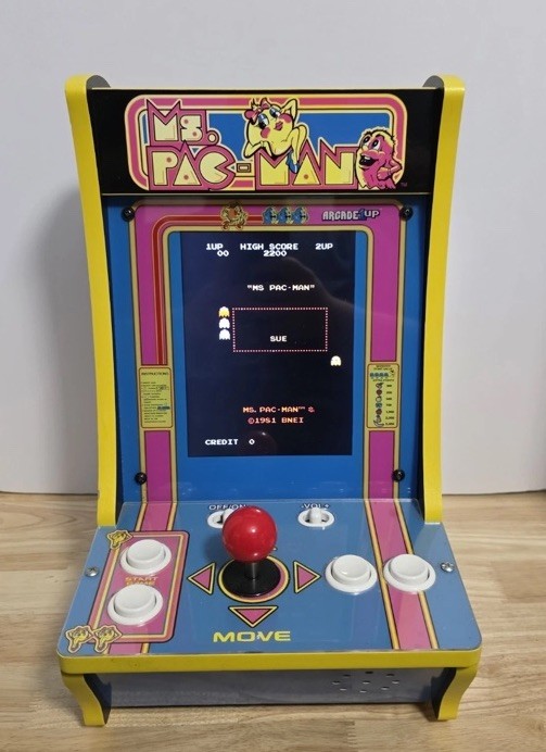 Arcade 1up 8261 Ms Pac-Man 4 In 1 Tabletop Arcade GameSystem 16″ WORKS PERFECT