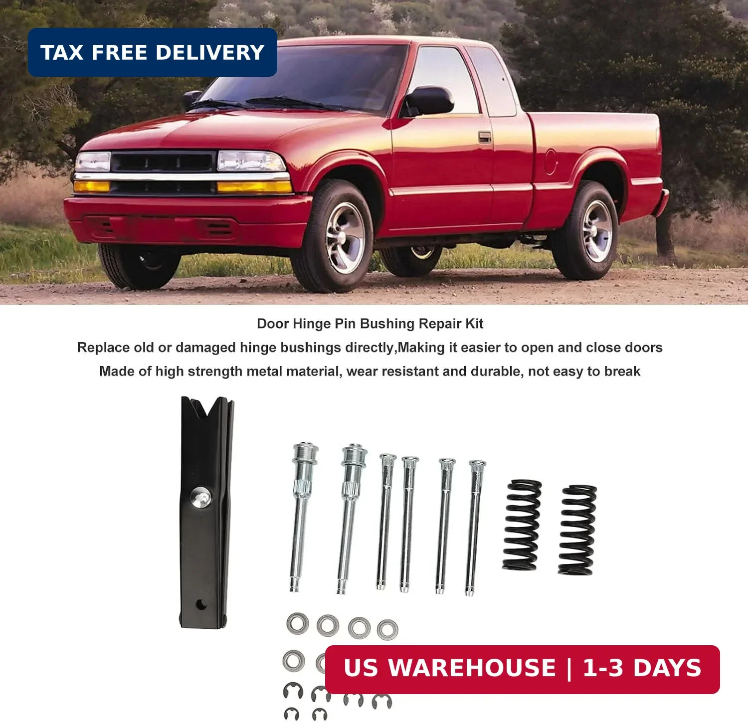 Door Hinge Repair Kit,Truck Door Hinge Pin Remove Tool with Spring Replacement f