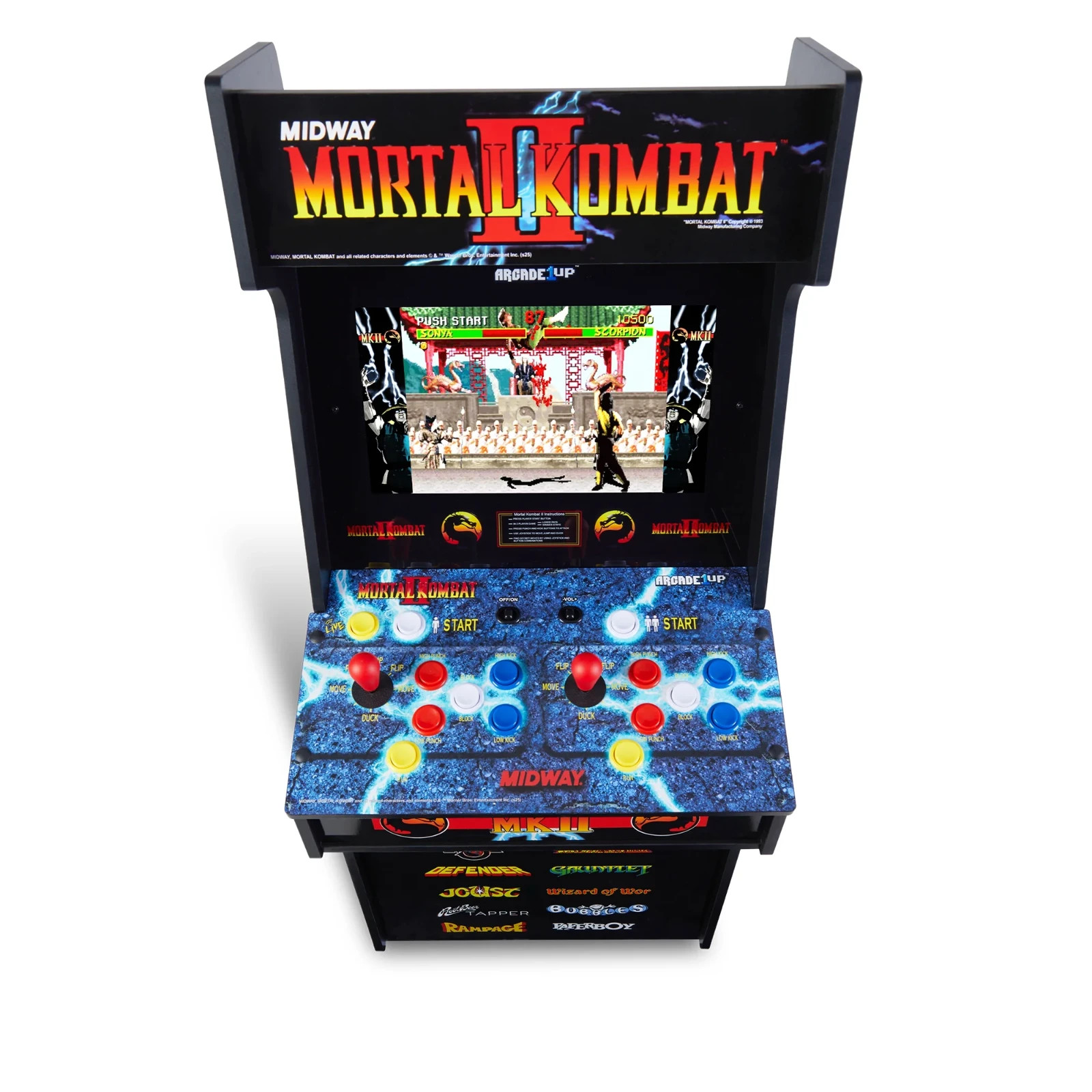 2-Player Arcade1Up Mortal Kombat II Classic w/ 13 Games At-Home Arcade Machine