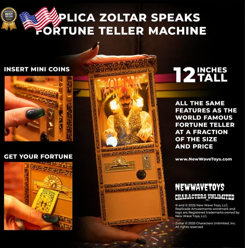 Zoltar Speaks Mini Replica Fortune Teller Machine 1/6 Scale Fully Animated
