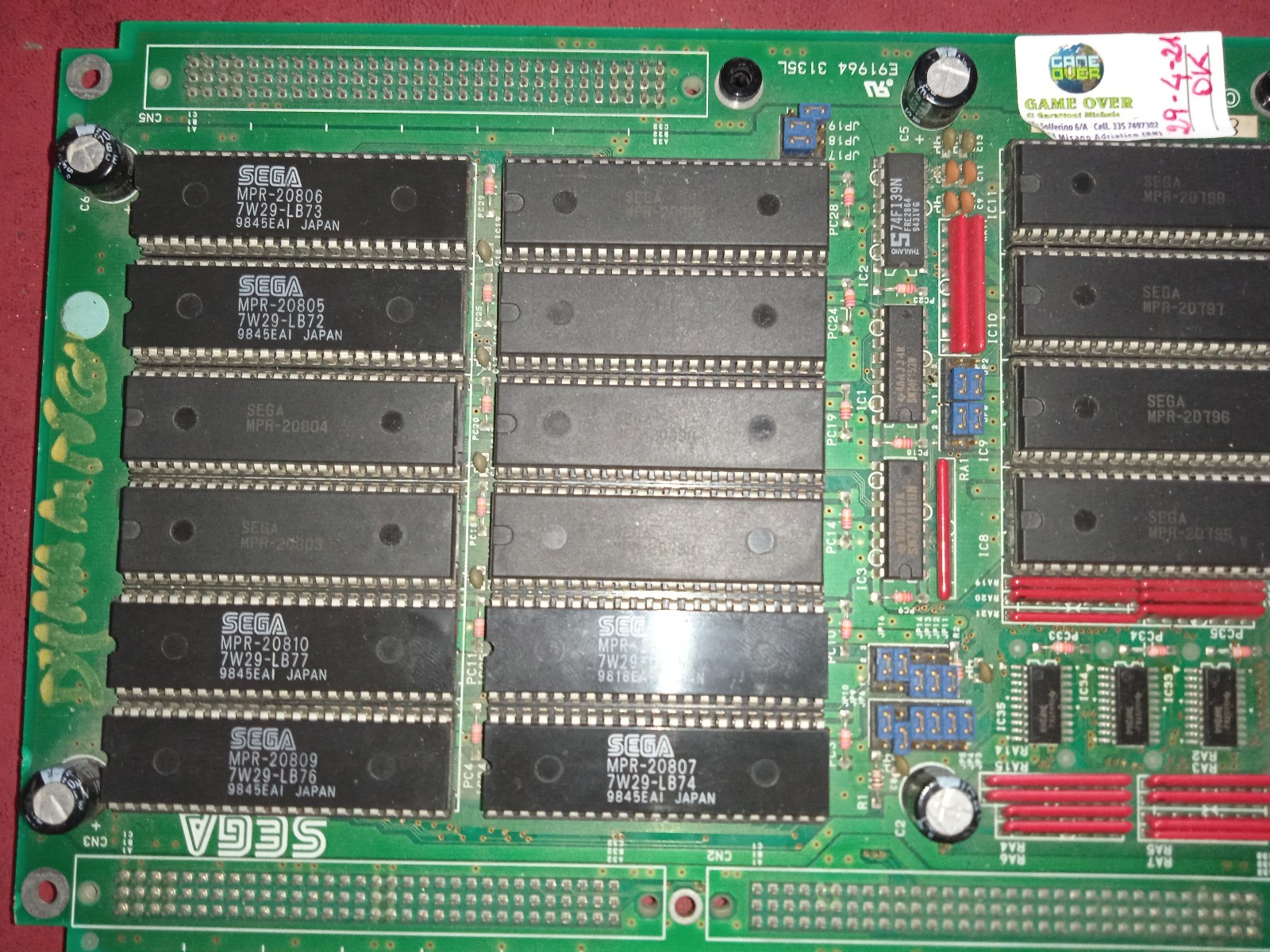 ORIGINAL SEGA DYNAMITE DEKA 2 ROM STACK PCB x MODEL 2A 100% + JAP VERSION