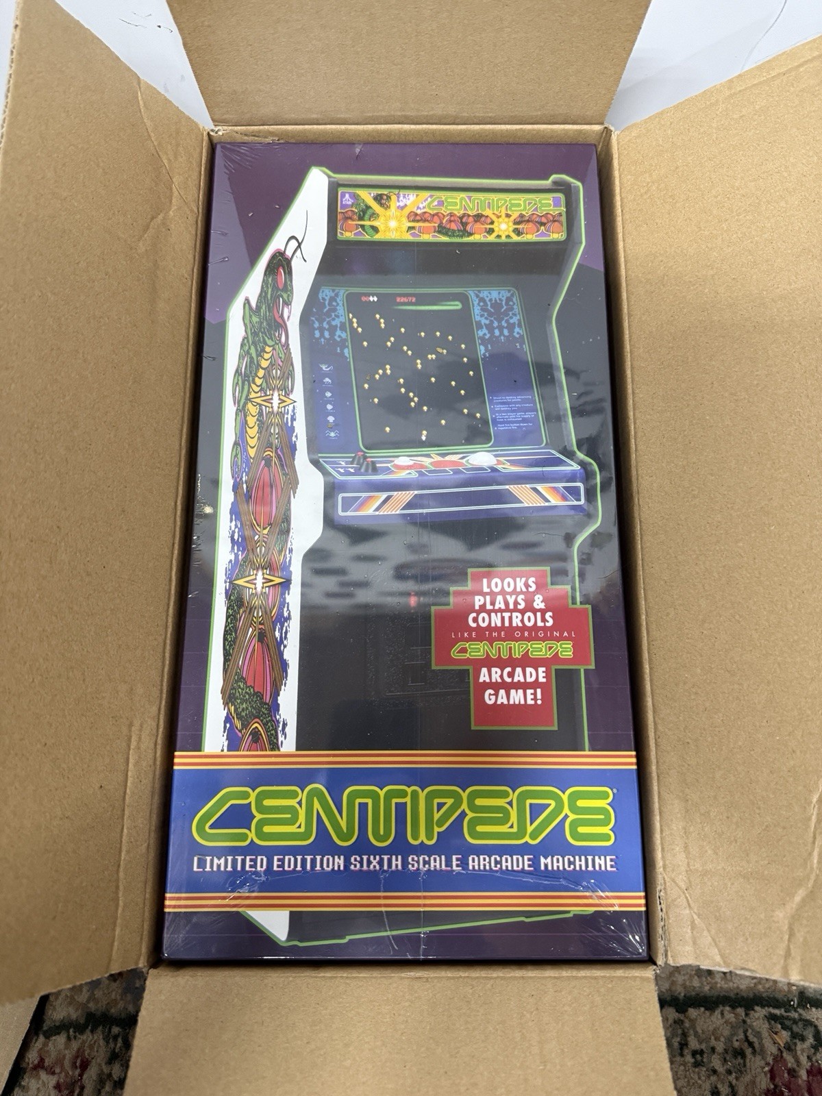 New Wave Toys Replicade Centipede 1/6 Scale Arcade Game Cabinet Brand New