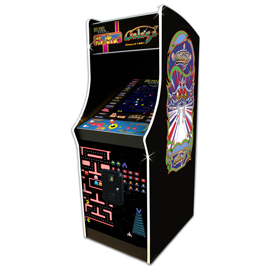 Ms. Pac-Man Galaga Pixel Bash Edition Arcade Game Multicade Machine