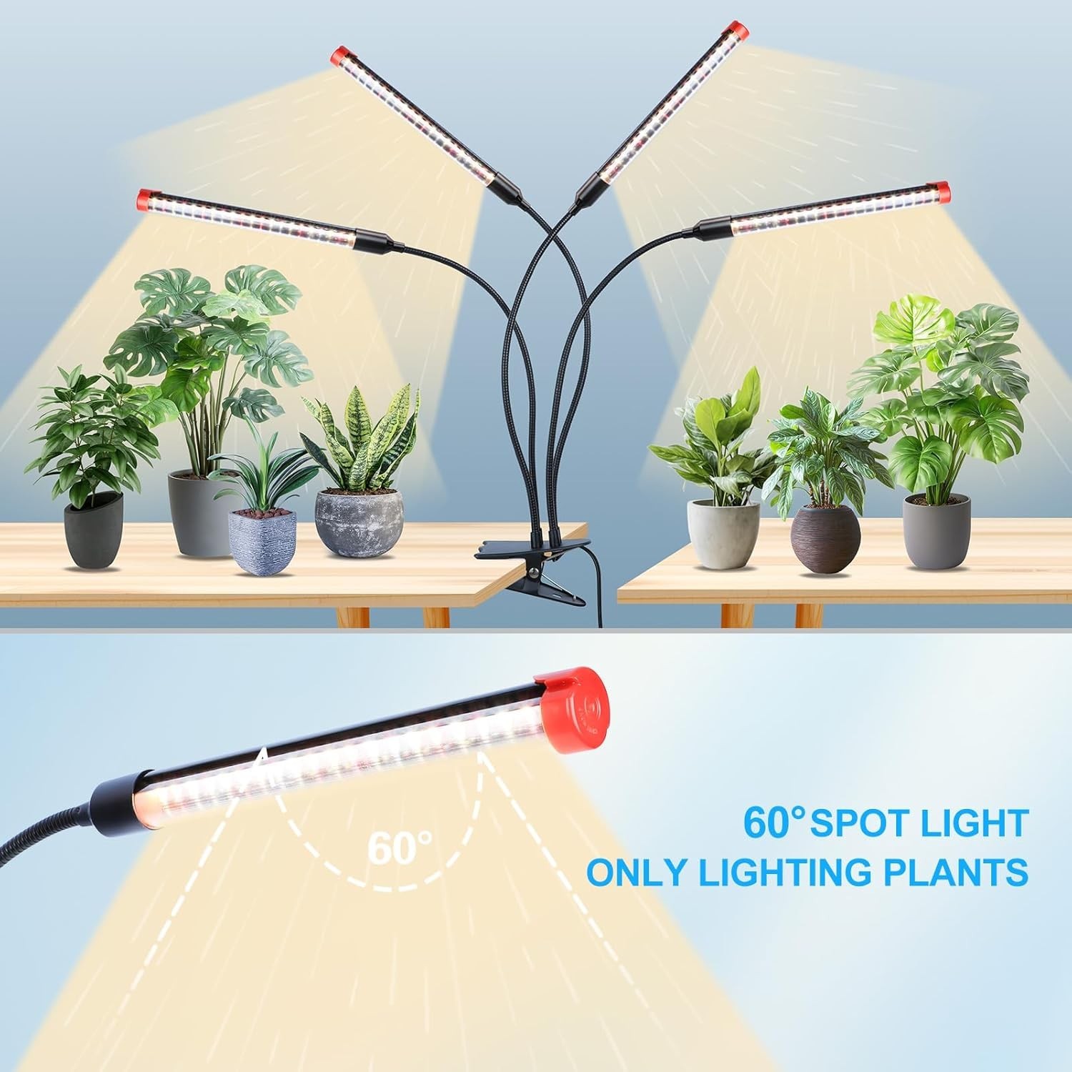 Gamechanger 2026 36 Watt Power Draw, NO Need Adapter, 4Head Strong Clip Grow …