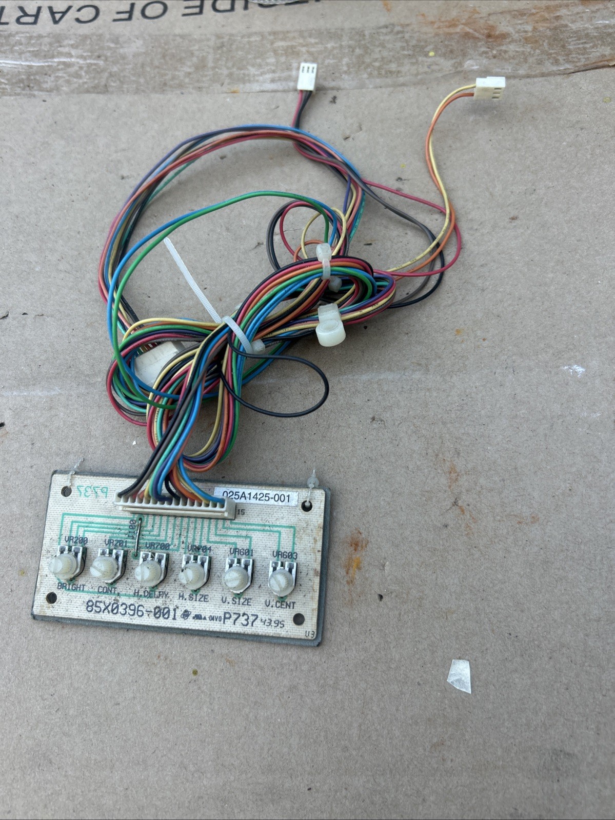 Arcade Monitor Chassis Adjuster Wells Gardner P737 Untested Pcb Game Part OF86